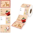 thumbnail image 1 of WJCA 200Pcs Christmas Gift Labels Stickers Self-Adhesive, Reindeer Penguin Santa & “Merry and Bright” Designs, To/From Name Tags for Presents, Holiday Wrapping, Party Favors & Xmas Decor, 1 of 8