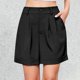 thumbnail image 2 of Pantalones cortos anchos con cintura elástica para mujer - Pantalones cortos de trabajo a medida - Poliéster, S-XXL, 2 of 8