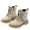 Beige, variant on Girls Combat Boots Girls Ankle Booties Lace up with Side Zipper Fashion Leather Short Booties (Toddler/Little Kid/Big Kid) Brown 11 M(28)