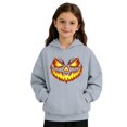 thumbnail image 5 of Grblisyd Girls Hoodies Sweatshirt Casual Sport Clothing for Kids Fashion Pumpkin Face Trendy Hooded Pullover 6-13 Years Old Fall Outfit, 5 of 6