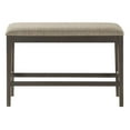 thumbnail image 4 of Pemberly Row Contemporary Counter Height Wood Bench in Brown, 4 of 5