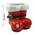 thumbnail image 3 of Creative Christmas Boot Shaped Planter Ornament, Miniature Art With Festive Design Inspired By Classic Christmas Boot, Desktop Window Display For Home Office Holiday, 3 of 6