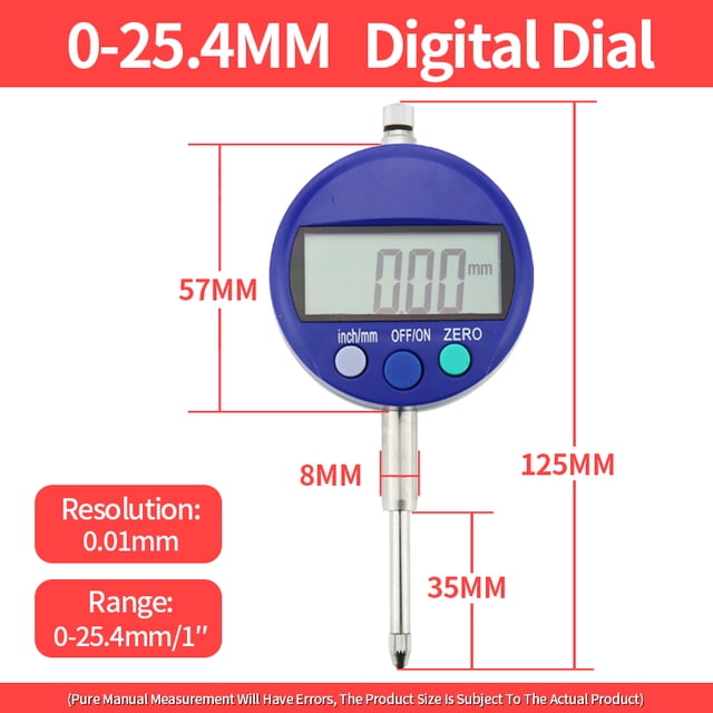 Dial Indicator Micrometer Hour Type Indicator Precision Comparator Measuring Clock Indicator Dial Gauges Measuring Instruments ,Accurate Readings