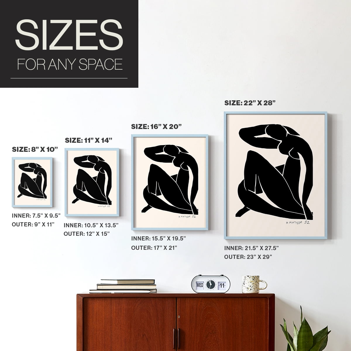 Matisse CCVII in Solid Wood 8 x 10 Framed Print