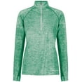 thumbnail image 3 of Holloway Sportswear S Womens Electrify Coolcore® 1/2 Zip Pullover Kelly Heather 222774, 3 of 5