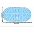 thumbnail image 2 of Bath Mat Clear Non-Slip Bathtub Mat with Suction Cups, Oval 27 x 14 inch, Vinyl, Blue, 2 of 6