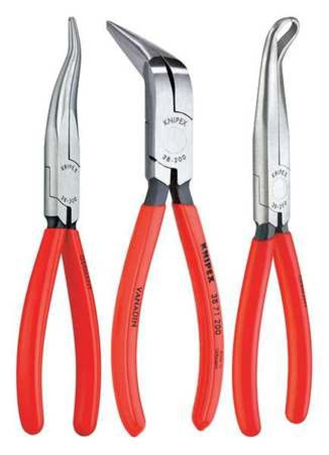 KNIPEX 9K 00 80 12 US Long Nose Plier Set,Dipped,3 Pcs.