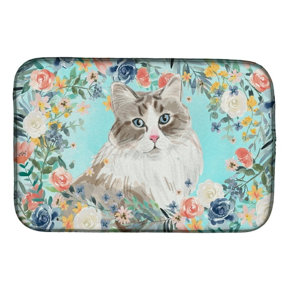 Siberian Spring Flowers Dish Drying Mat