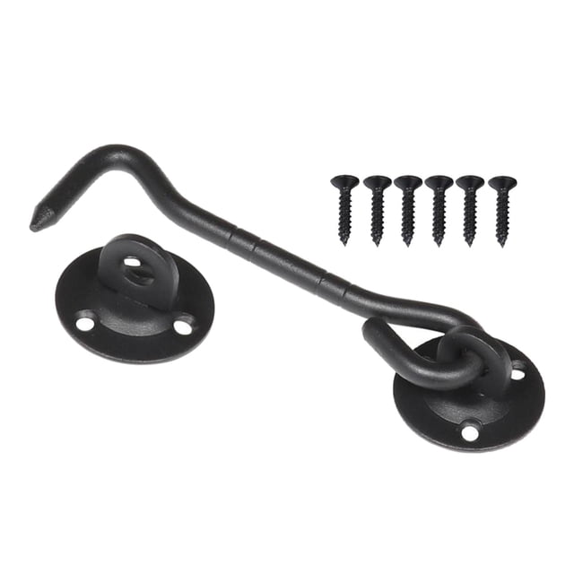 Gancho de privacidad de acero inoxidable de 4" para puerta de granero con tornillos de montaje para puerta de garaje giratoria Base redonda
