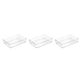 thumbnail image 2 of relayinert Organizer Box For Organizers Lightweight And Portable Storage Box Desktop Transparent Storage Organizers Storage square box L 3Set, 2 of 6