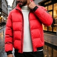 thumbnail image 2 of DYTTDG Men’s Winter Puffer Jacket, Long Sleeve Zip Up Quilted Outerwear with Ribbed Cuffs, Casual Loose Fit Coat for Daily Outdoor Wear, 2 of 8