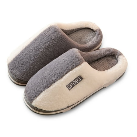 

nsendm Mens S Slippers Slippers Shoes Warm Soft Men For Womens Slippers Plush Flip Womens Microfiber Slippers for Men Grey 40