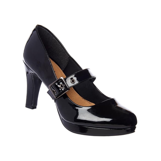 Zapatilla Mujer Moda Casual Formal Tirante Charol Negro negro 26 Incógnita 040D1H