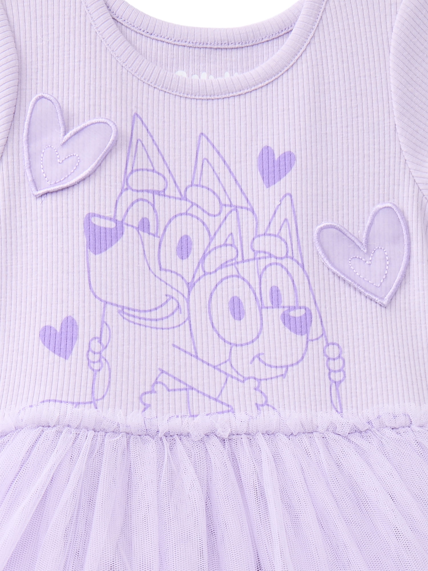 Bluey Toddler Girls' Graphic Tutu Dress with Short Sleeves, Sizes 12M-5T