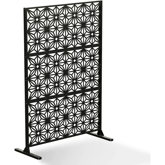 Metal 6ft Decorative Metal Panels Freestanding Patio Privacy Screens Outdoor Unbranded