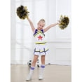thumbnail image 3 of LOLANTA Girls Cheerleading Outfit Cheer Costume For Girls Sleeveless Crop Top&Skirt&Socks&Pom Poms, 3 of 7