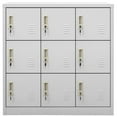 thumbnail image 3 of vidaXL Locker Cabinets 2 pcs Light Gray 35.4"x17.7"x36.4" Steel, 3 of 9