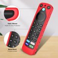 thumbnail image 5 of CaseBot Remote Case for Alexa Voice Remote Pro (2022 Release) - Lightweight Anti-Slip Shockproof Honey Comb Silicone Protective Remote Controller Cover, Red, 5 of 7