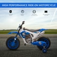 thumbnail image 4 of Aosom 12V Kids Motorcycle Dirt Bike Electric Ride-On Toy Off Road, Blue, 4 of 10
