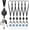 Black, variant on XIHAMA 10 Pack Retractable Badge Lanyards and ID Badge Holder, Strap Lanyard with Swivel Metal Clasp for Badge Holders, Keychains, Offices, Staff, Students, Employees