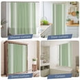 thumbnail image 5 of Sage Green Waterproof Shower Curtain, Large 72"x84" Washable Polyester Fabric Shower Curtains for Bathroom, Farmhouse Sage Green White Striped Decorative Bathtub Curtain Sets with Hooks, 5 of 9