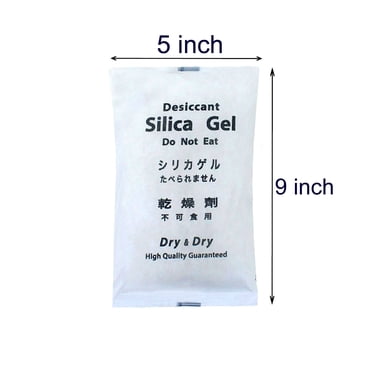 Dry & Dry 50g Pure Silica Gel Desiccant Packets – 100 Pack – Reusable Moisture Absorbers