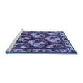 thumbnail image 2 of Ahgly Company Machine Washable Indoor Square Animal Blue Traditional Area Rugs, 5' Square, 2 of 4