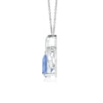 thumbnail image 2 of ANGARA Natural Solitaire Pear-Shaped 1.1 ct Tanzanite Flame Pendant in 14K White Gold for Women (Size-8x6mm) | December Birthstone, Anniversary, Jewelry Gift for Women | Natural Tanzanite Necklace, 2 of 8