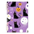thumbnail image 7 of FORMRS 1-Subject Spiral Notebook 8" x 5" College Ruled 60 Refillable Sheet A5 Hard Cover, 2 Pack, Purple Halloween Pattern, 7 of 7