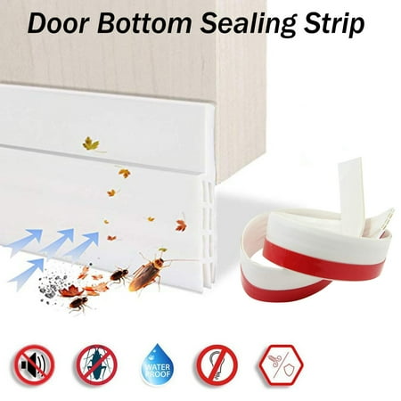 

Flash Deals! Huayishang Sealing Strip 1 Meter Weatherproof Self-Adhesive Door Bottom Silicone Draft Plug Seal Tools Clearance Sale White