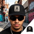 thumbnail image 1 of Gorra trucker Snapback con parche y estampado de ovejas | Gorra ajustable con visera curva | Parte trasera de malla transpirable para niños, 1 of 8