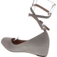 thumbnail image 3 of Chase & Chloe Womens BOBBY-12 Round Toe Med Low Heel Wedge Pump, 3 of 4