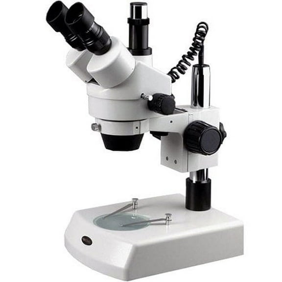 AmScope 7X-45X Trinocular Stereo Zoom Microscope with Dual Halogen Lights