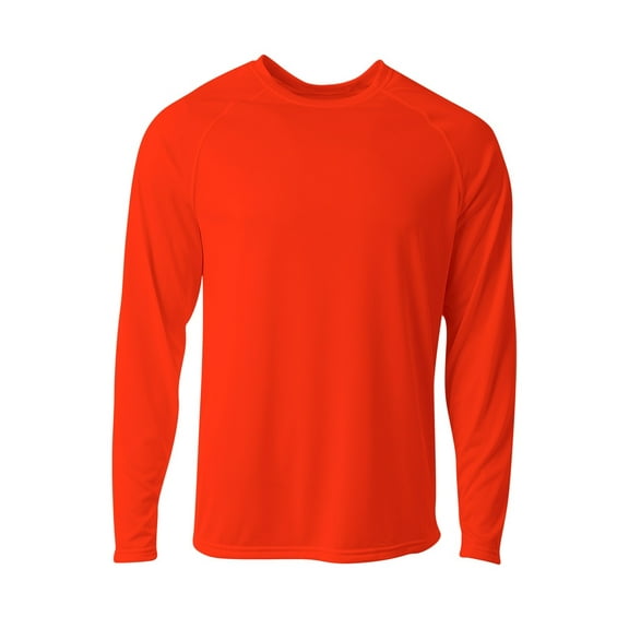 A4 N3396 Mens SureColor Long Sleeve Cationic Tee - Athletic Orange - S