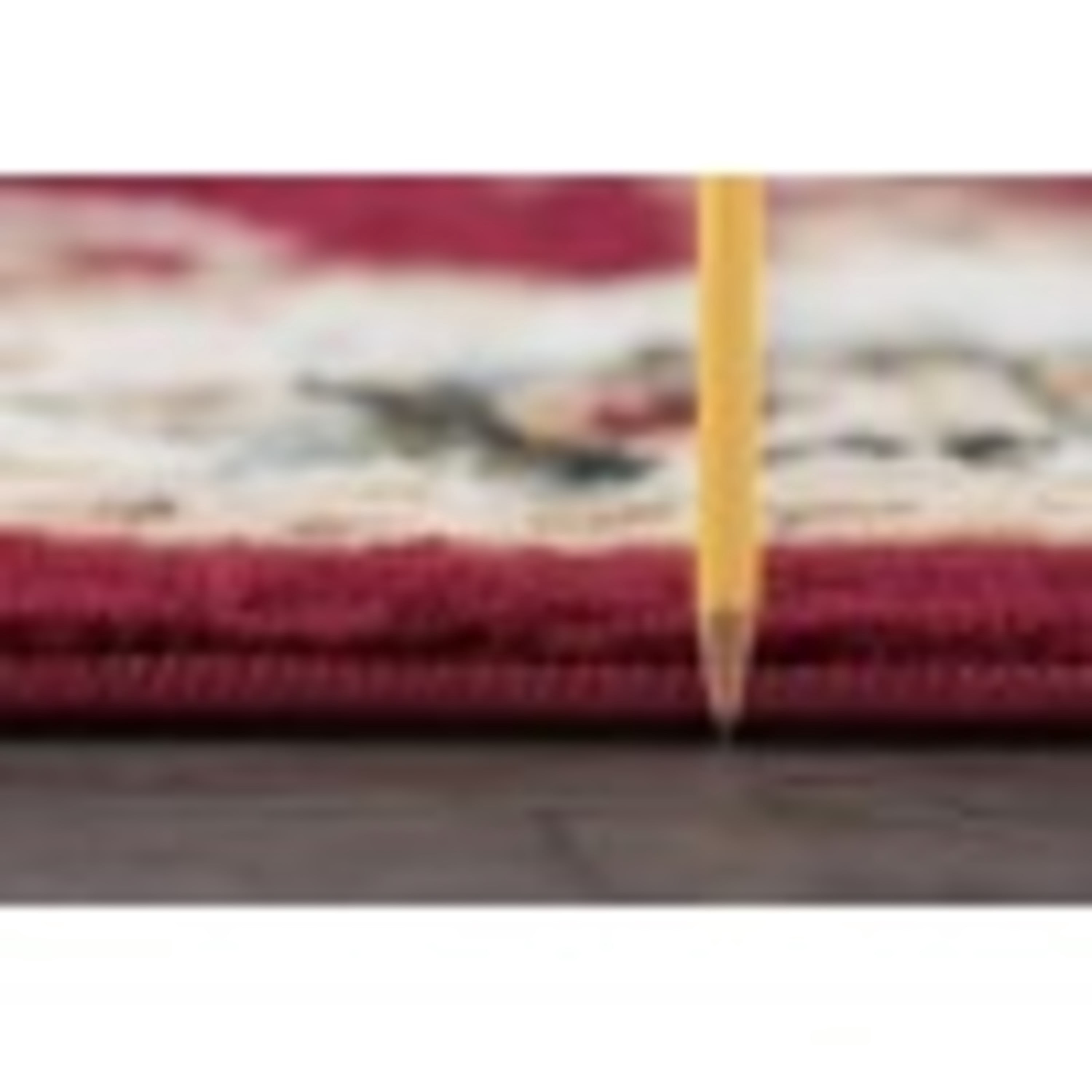 Traditional 5x7 Area Rug (5' x 7') Floral Red, Beige Living Room Easy to Clean