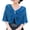 Blue, variant on Breathable Openwork Crochet Shawl Wrap Detachable Collar For Women Lightweight Layering Casual Wear Accessory