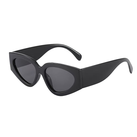 Retro Black Cat Eye Sunglasses, UV400 Gray Lens Fashion Shades for Women Men(Black/Gray)