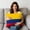Multicolor133, variant on Tuvgenk Multicolor Throw Pillow Covers 18x18in Decorative Pillow Covers Flag Zip Closure Colombia Sofa Square Fade-Resistant