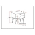 thumbnail image 2 of Simpli Home Draper 22 inch Wide Solid Wood Mid Century Modern Side Table in Teak Brown, 2 of 2
