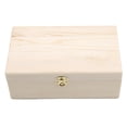 thumbnail image 1 of Caja de almacenamiento de madera rectangular JM Caja de regalo de madera maciza con tapa abatible 1 unidad, 1 of 5
