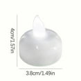 thumbnail image 4 of Loyerfyivos 12pcs Flameless LED Floating Waterproof Plastic 1.57" x1.49" Tea Light Candles, Battery Operated Flickering Votive Tealight Candles for Bathroom Swimming Pool-White, 4 of 9