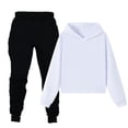 thumbnail image 1 of Cowsor Little Girls Outfits 2 Piece Toddler Long Sleeve Sweatshirt Leggings Pants Clothing Set, 1 of 5