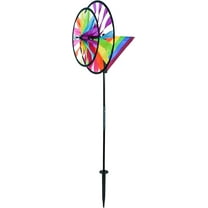 In the Breeze 2613 — 13-inch Fiesta Double Spinner with Wind Sail — Colorful Pivoting Wind Spinner for Yards and Gardens