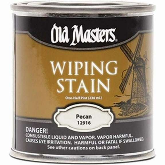 Old Masters 12916 0.5 Pint. Pecan Wiping Stain Classics- 240 Voc