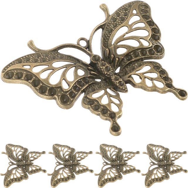 5 uds Dijes colgantes de mariposa hueca YEJLMXG
