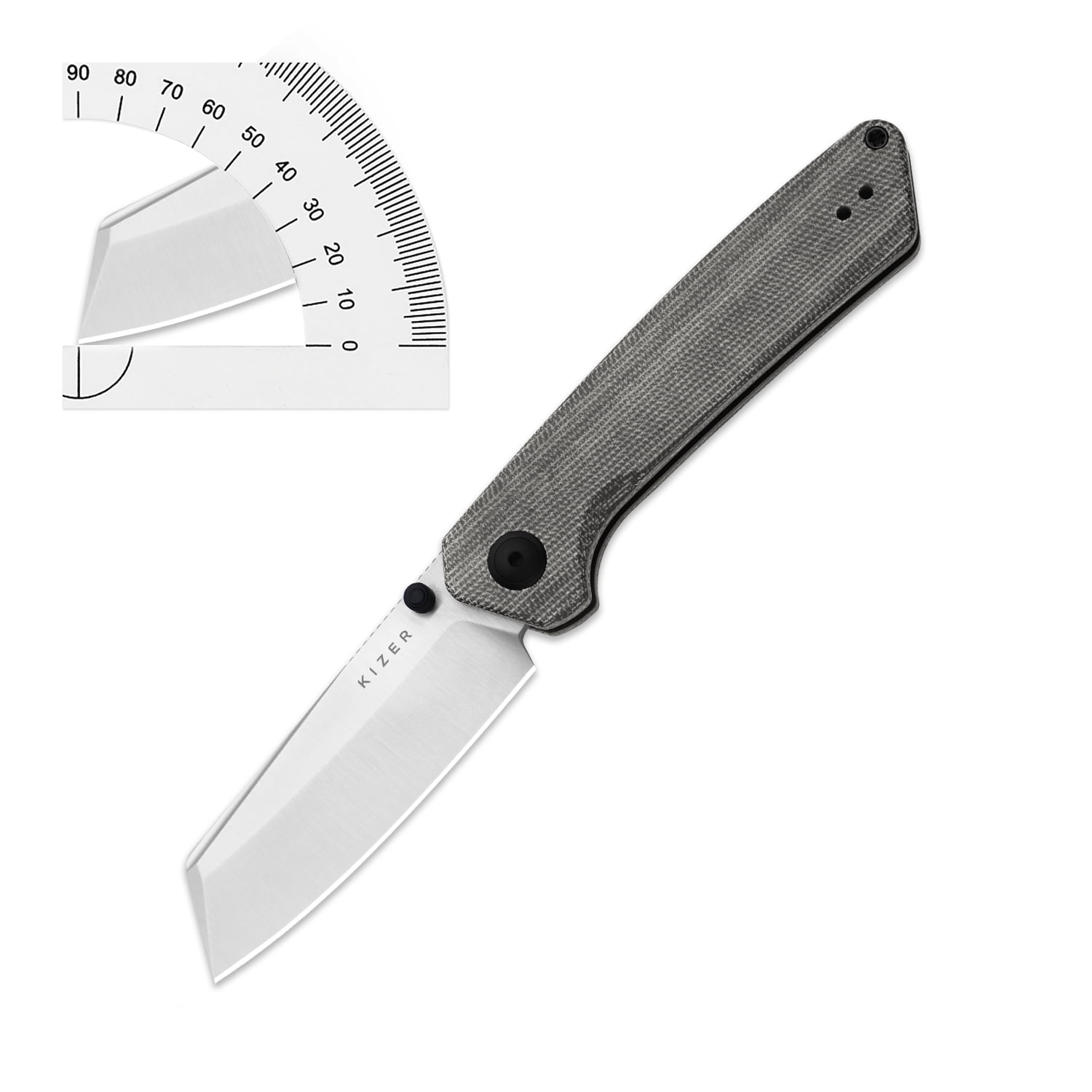 Kizer Madrac EDC Folding Pocket Knife Nitro-V Blade Micarta Handle V3693A3