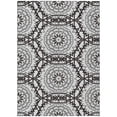 thumbnail image 2 of 3' X 5' White Black And Gray Floral Medallion Washable Indoor Outdoor Area Rug, 2 of 5