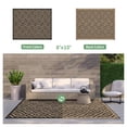 thumbnail image 4 of DEORAB Outdoor Rugs Waterproof Plastic Straw Mat 8'x10' Reversible for RV Patio Deck Beach Black & Brown, 4 of 8