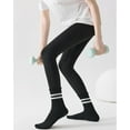 thumbnail image 6 of 3 Pairs Pilates Socks with Grips Non-slip Yoga Crew Sock Ruffle Striped Sock for Gym Hospital Sticky Slipper Socks, 6 of 7