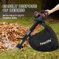 thumbnail image 3 of 40V Cordless Blower Vacuum Mulcher, High-Performance Blower, with 2 Battery, 210MPH, 3 of 5